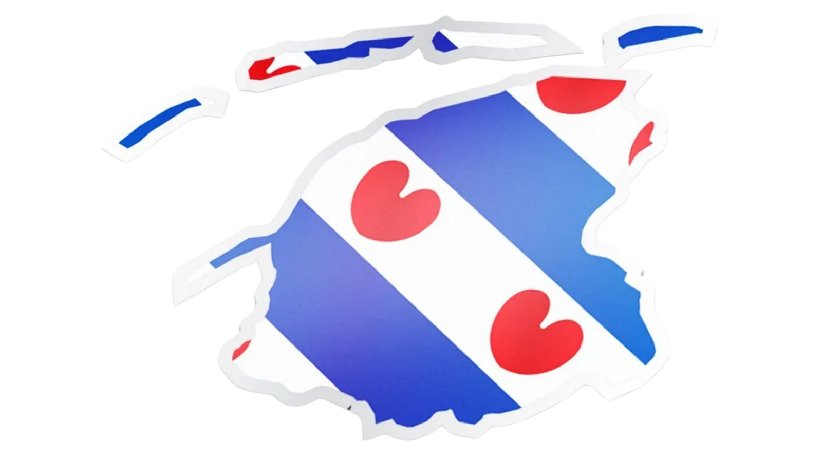 Friesland als privincie met de Friese vlag. Dit toont de doelgroep: Friese ondernemers