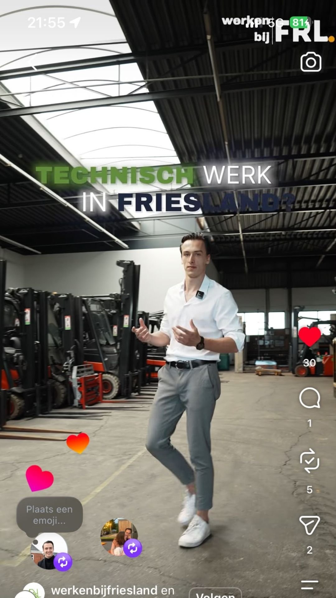 Voorbeeld van een verticale advertentiereel